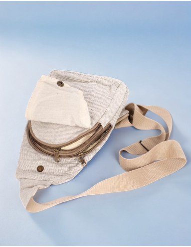 Sac à dos style sac banane en chanvre