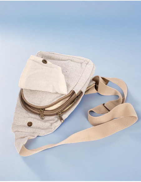 Mochila estilo pochete de cânhamo