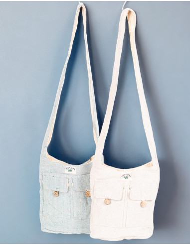 Authentische Hanf-Hippie-Tasche: Indische...