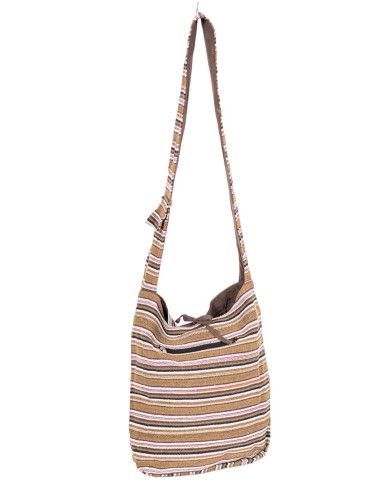 Sac Bandoulière Rayé Style Hippie - Couleurs...