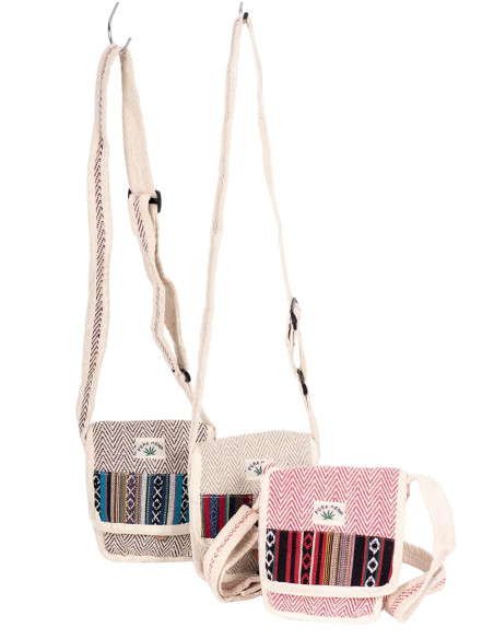 Borsa a tracolla unisex in canapa con patta - Semplicità e stile naturale