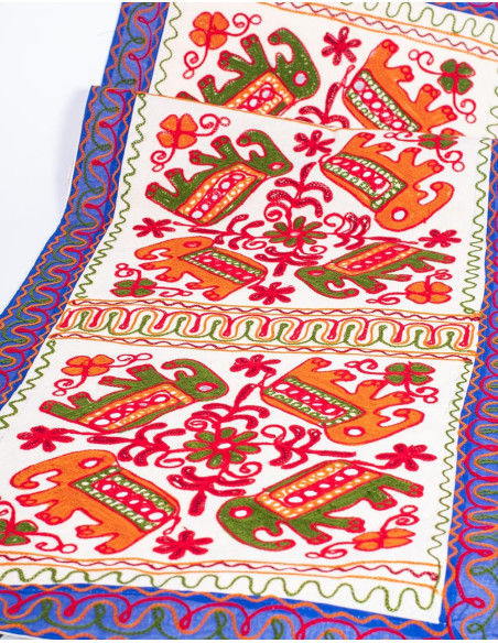 copy of RTZ0108A - Handmade Embroidered Tapestries and Table Runners from India