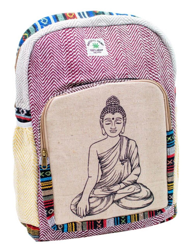 Sac à dos unisexe en chanvre ethnique :...
