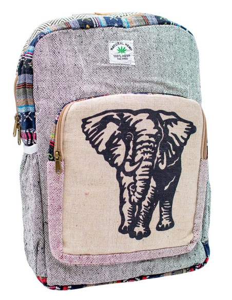 Mochila Kimago Hemp: Artesanato indiano unissex com detalhes únicos e autênticos