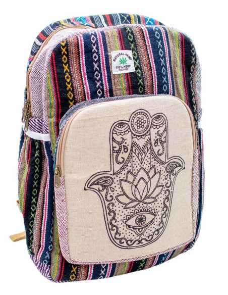 Kimago Unisex Hanf-Rucksack: Exklusivität und indische Handwerkskunst in der Ethno-Mode
