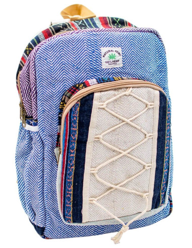 Moda étnica: Mochila unissex de cânhamo Kimago...