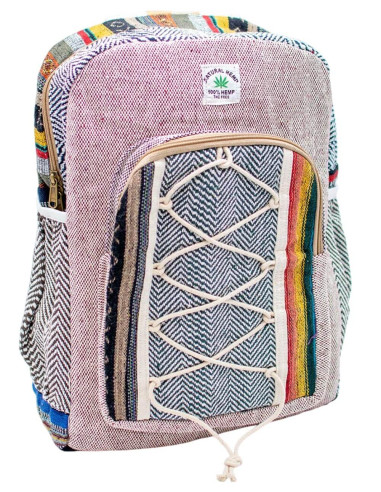 Moda étnica: Mochila unissex de cânhamo Kimago...