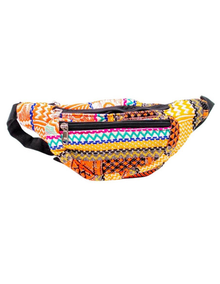 Indian Handmade Unisex Waist Bag: Unique and Multicoloured with Secure Zippers