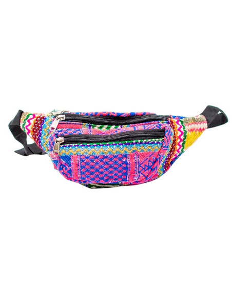 Indische handgefertigte Unisex-Gürteltasche: Einzigartig und mehrfarbig mit sicheren Reißverschlüssen