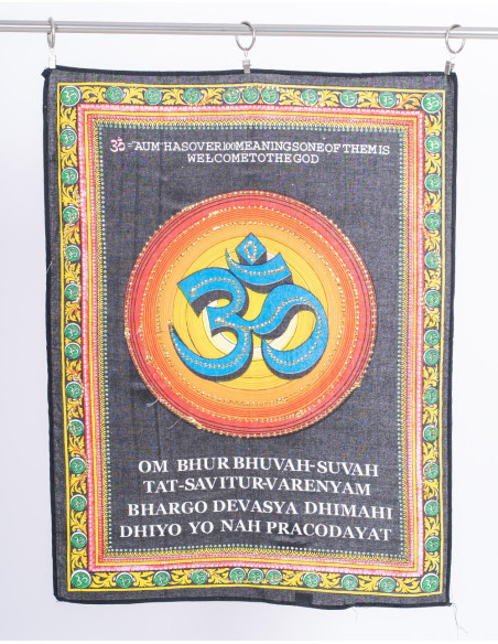 Exclusive Om Tapestry: Handmade Indian Art with Cotton Sequins