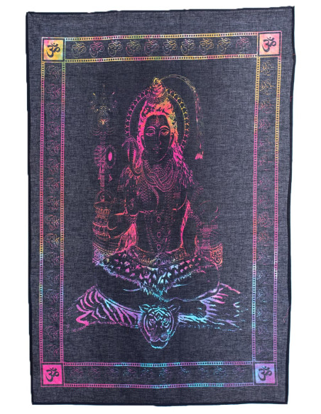 Shiva Fluor Tapestry - Authentic Indian Ethnic Art 100% Cotton