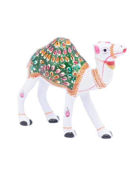 estatua-camello-ceramica-blanco-india