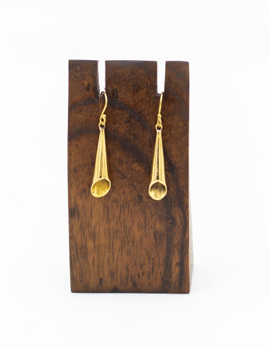 Boucles d'oreilles en laiton plaqué or faites à...
