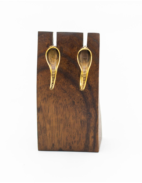 Gold-Plated Brass Snake Earrings – Handmade