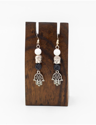 Handmade Silver Plated Brass Earrings with...