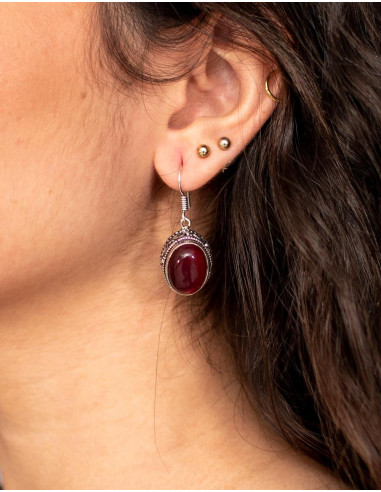 Brincos Artesanais com Pedra Natural – Modelo...
