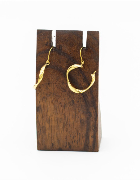 Handcrafted Golden Brass Earrings – Unique and Original Design