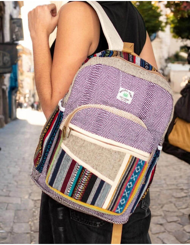 Zaino unisex in canapa - Arte e funzionalità esclusive