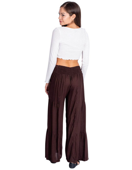Pantalon long ethnique Kimago pour femme – Fabrication artisanale indienne