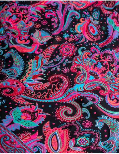 Paisley print maxi dress with V-neck – Indian ethnic inspiration