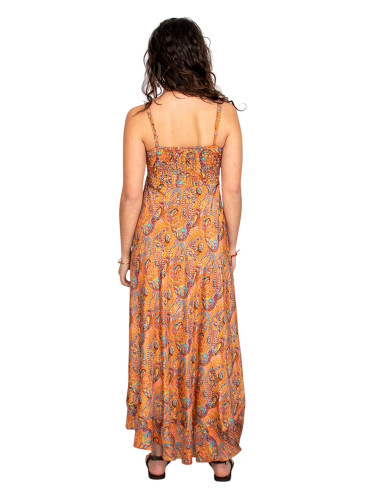 Langes Kleid im Ethno-Stil mit V-Ausschnitt und...