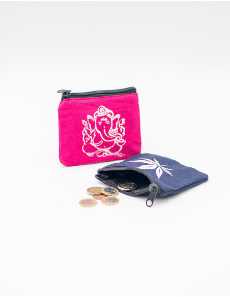 Ethnic cotton purse with Indian spiritual prints