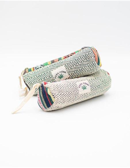 Caixa cilíndrica de cânhamo Kimago – Artesanato indiano com alma sustentável