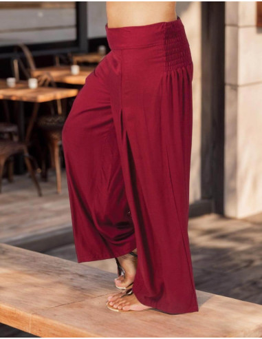 Pantalon droit grande taille en rayonne –...