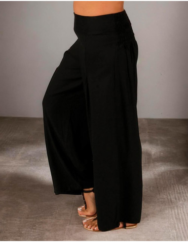Calças retas plus size em rayon – Borgonha ou...