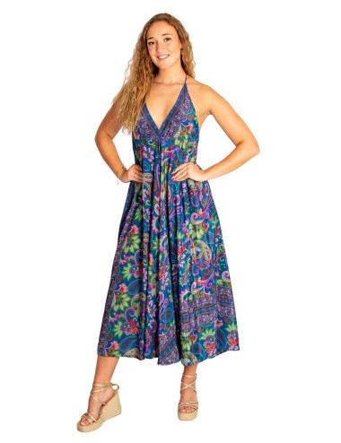 Robe longue bohème en soie... 2