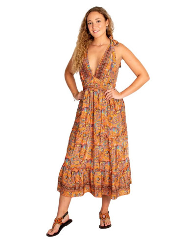 Hippie Boho Seidenkleid –... 2