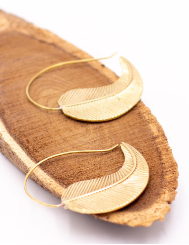 Blattgold Ohrringe – Indischer handgefertigter...