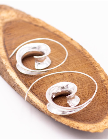 Boucles d'oreilles spirales faites à la main en...