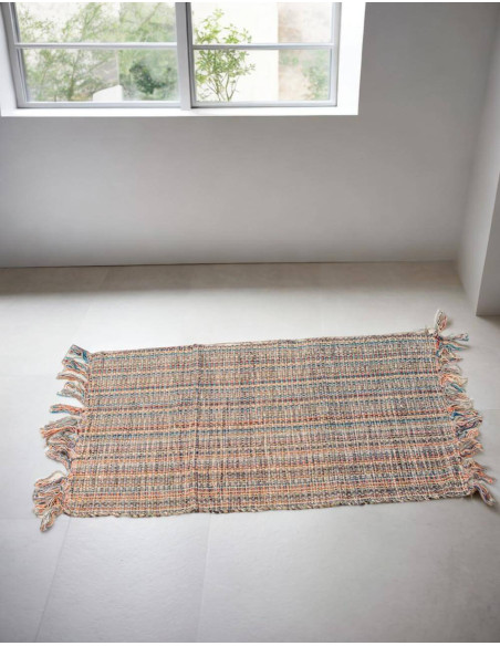 Tappeto etnico boho fatto a mano dall'India - Tessuto a mano (50x80 cm)