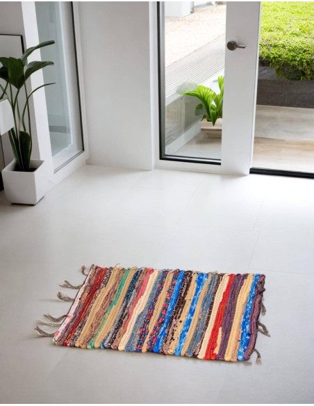 Handmade Indian Ethnic Boho Style Rug – Random Colors