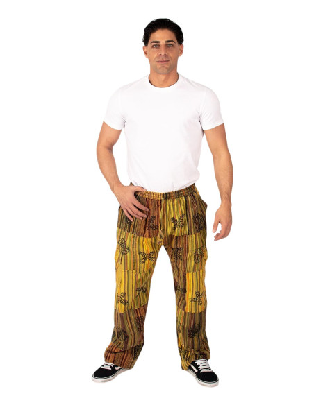 Pantalon hippie patchwork fait main – Fabriqué à la main en Inde