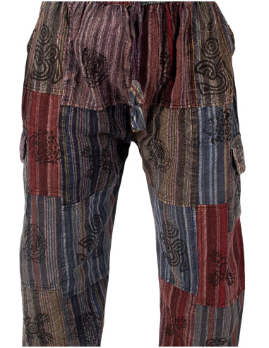 Pantalon hippie patchwork fait main – Couleurs...