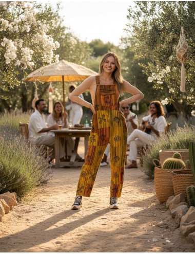 Unisex-Patchwork-Baumwollov...