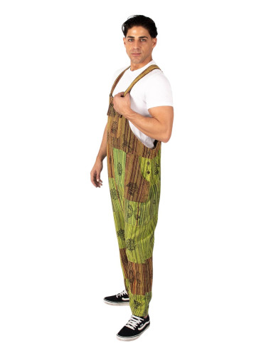 Salopette unisexe en coton patchwork fait main...