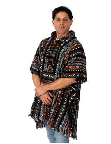 Poncho quadrato unisex fatto a mano con...