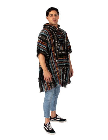 Poncho quadrato unisex fatto a mano con...