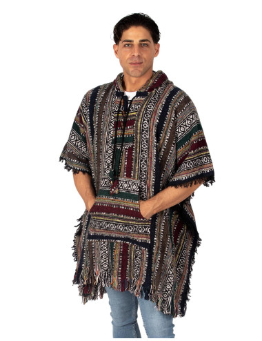 poncho-unisex-algodon-artesanal-kimago 2