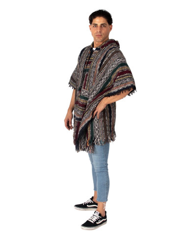 Poncho quadrato unisex fatto a mano con...