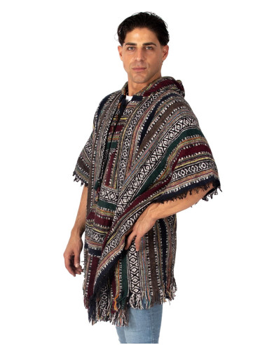 Poncho quadrato unisex fatto a mano con...