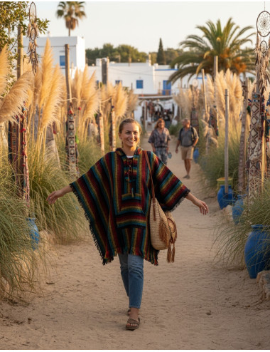 Unisex-Poncho,...