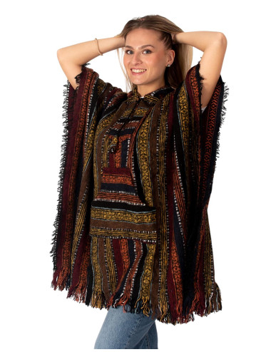 Poncho unissex feito à mão... 2