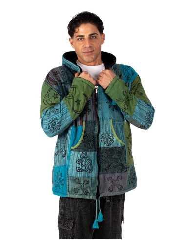 HSU0011 - Kimago Unisex Patchwork Jacket with...