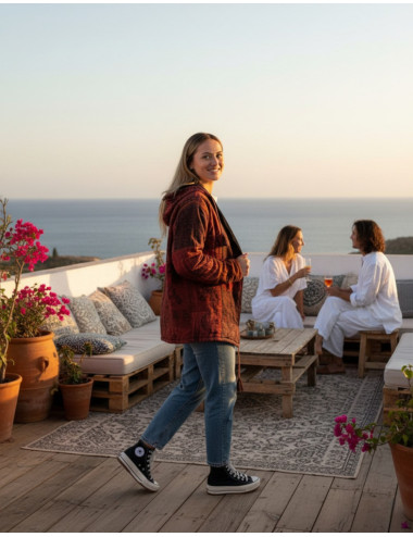 Unisex-Patchworkjacke im...