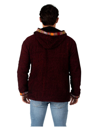 Calda giacca rossa con rifiniture artigianali...