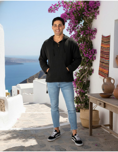 Kimago lightweight sweatshirt in distressed...